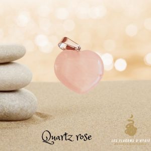 Pendentif Quartz rose Petit coeur