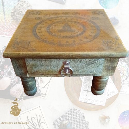 table avec tiroir 7 chakras & pendule board design