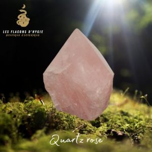 pierre brute semi polie quartz rose