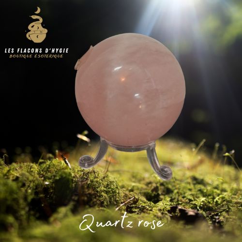 sphère quartz rose 6cm