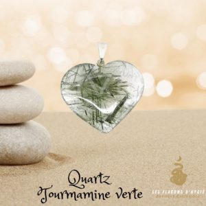 petit coeur quartz tourmaline verte